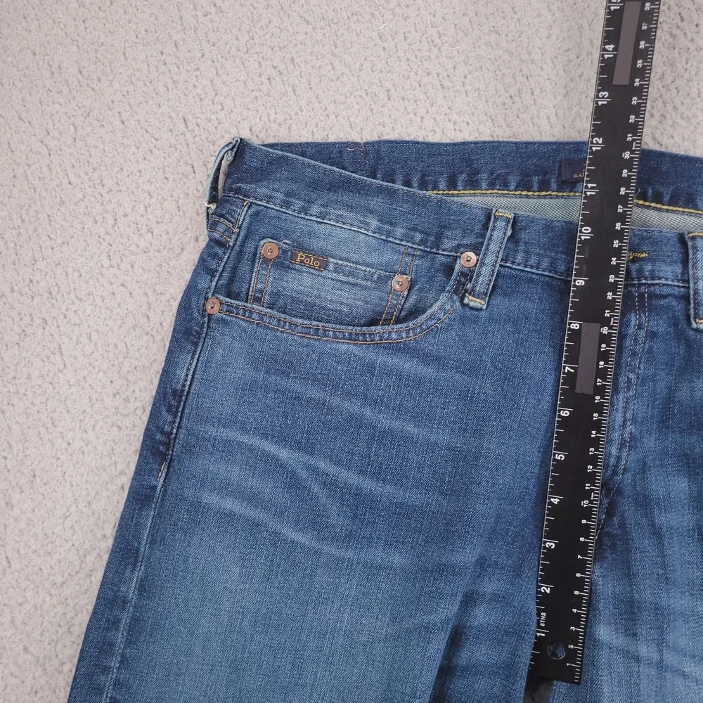 POLO Ralph Lauren Jeans Mens Size 34x30 Varick Slim Straight Medium Wash Denim